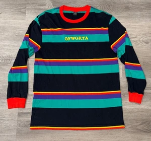 Odd Future OFWGKTA Striped Long Sleeve T-Shirt Large Black - Picture 1 of 10