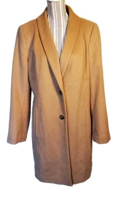Ivanka Trump Wool Blend Camel Beige Color Trench Coat Size 16 Stylish Classic  - Image 1 of 4