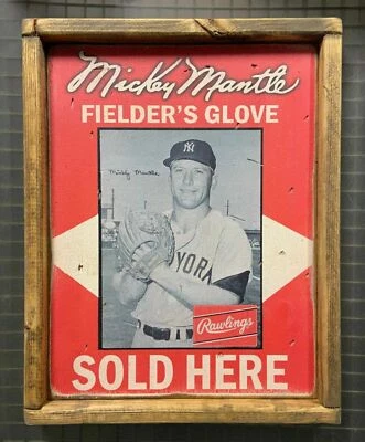 Guante de jardinero Mickey Mantle 12x15 Rawlings anuncio anuncio ¡Leyenda de los Yankees! Foto 1 de 2