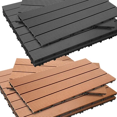 WPC Terrassenfliesen 1㎡-10㎡ Klickfliese Terrasse Balkonfliesen Balkon Garten - Bild 1 von 4
