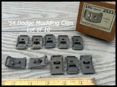 De colección Nuevo de Lote Antiguo 1954 Dodge Cinturón Moldura Clips Coronet Royal V8 Convertible Foto 1 de 4