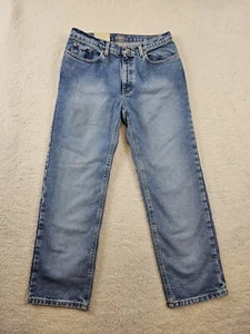 Bass Womens Relaxed Fit Jeans Size 10 Short Light Wash Blue Mom Wide Leg 90s - Picture 1 of 20