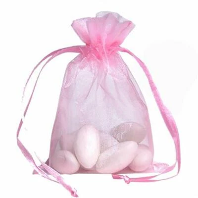 5x7" Sheer ORGANZA BAGS with Pull String Drawstring Pouches Wedding Party Favors - Image 1 of 2