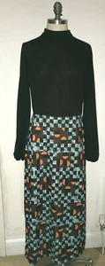 Traumhaftes Vintage 70er Jahre braun/multi Berkertex Kleid, 20" Grube zu Grube ca. - Bild 1 von 6