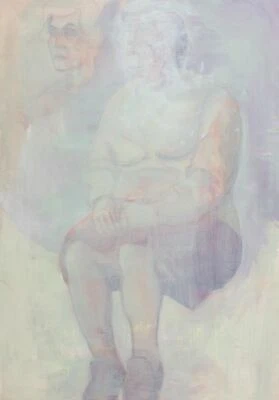 Gouache painting vintage old woman portrait - Image 1 of 4