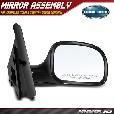 Espejo retrovisor manual derecho con plegable manual para Chrysler Town & Country Dodge Caravan Foto 1 de 4