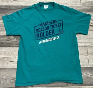 NEW Seattle Mariners Mens Shirt Size Large SEASON TICKET HOLDER TRUE TO THE BLUE - Picture 1 of 7