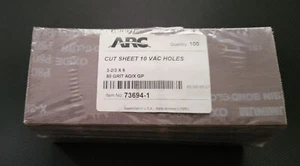 ARC 73694-1 3-2/3"x9" 80 Grit, Cut Sheet, 10 Vac Holes,  AO/X,  100 sheets NEW - Picture 1 of 3