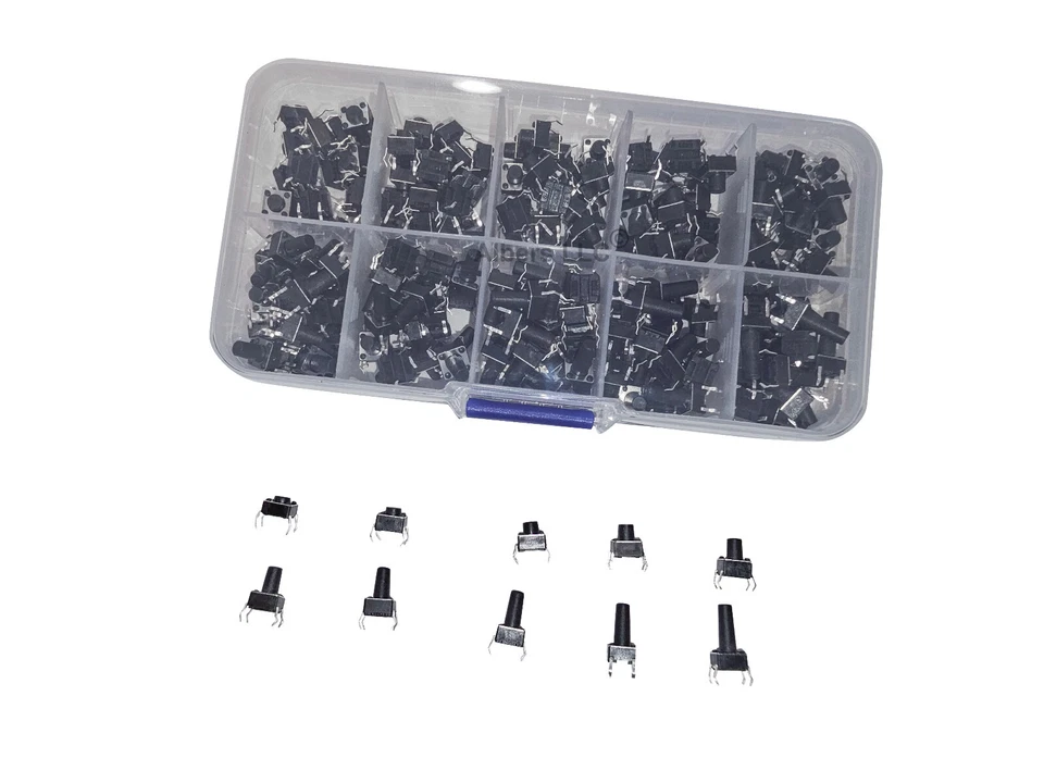 200 SMD Verical Tactile Mini Micro Momentary Push Button Switch Tact Assortment - Image 1 of 4