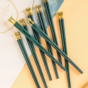 5 Pairs Non-slip Sushi Sticks Reusable Chinese Tableware Chopsticks Set Kitchen - Picture 1 of 14