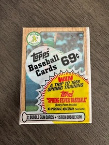 1987 TOPPS BASEBALL CELLO PACK (31 Cards; McGwire RC on Top) - Picture 1 of 2