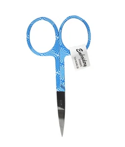 3 3/4 Inch Embroidery Scissors Blue Optical Swirl Handle - Picture 1 of 1