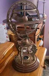 18" Solid Brass Armillary Sphere Vintage Nautical Astrolabe Globe Nautical Decor - Picture 1 of 4