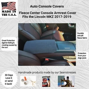 Console Center Armrest Cover-Fleece Fits the Lincoln MKZ 2017-2019 (SB3FL) - Picture 1 of 22