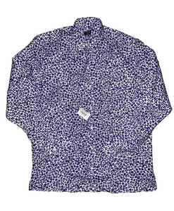 Maus & Hoffman Solemare Azzuro Sport abstraktes Leinenhemd für Herren Größe M $ 225 neu mit Etikett - Bild 1 von 6