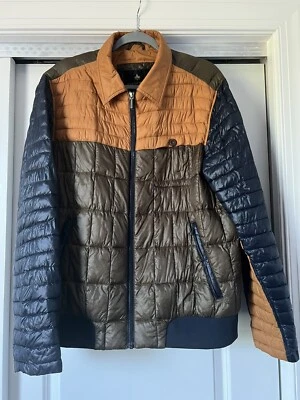RAINFOREST Quilted Nylon Men’s THERMOLUXE Jacket Multicolour  Pockets Sz L Rare  - Image 1 of 4