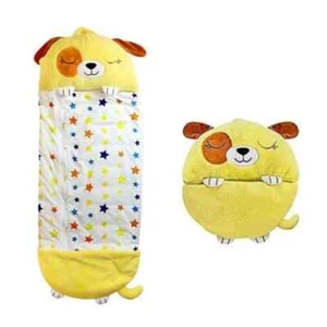 Kids Sleeping Bag Napping Napper Play Pillow Warm Camping Yellow puppy medium - Picture 1 of 5
