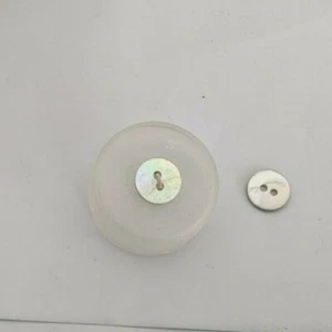 2 Lt. Gray Pearl Shell Buttons - 3/8 inch - JHB Buttons - Picture 1 of 1