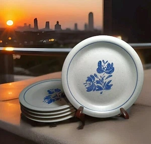 5 Pfaltzgraff Yorktowne Studio Stoneware Dessert Salad Bread Plates 6.75"D - Picture 1 of 7