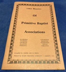 1983 Minutes Primitive Baptist Associations Alabama Georgia Tennessee Texas Only - Picture 1 of 4
