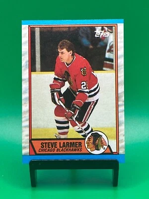 1989 Topps #179 STEVE LARMER Chicago Blackhawks Hockey - Image 1 of 2