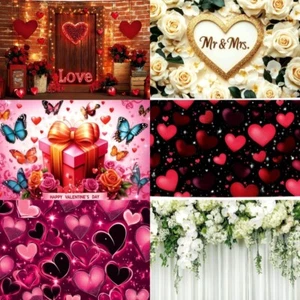 Fondo de fondo de fotografía de regalo romántico del Día de San Valentín para estudio fotográfico - Imagen 1 de 13