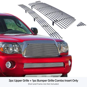 Fits 2005-2010 Toyota Tacoma Stainless Steel Billet Grille Grill Combo Insert - Picture 1 of 7