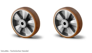 Satz Hubwagen Rad Polyurethan 125 160 200 Schwerlastrad Rolle Mit Montageset - Bild 1 von 3