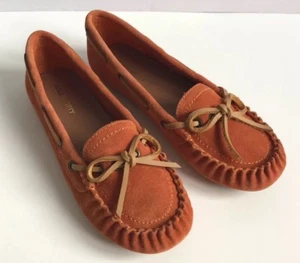 Sole Society Orange Suede Moccasins Flats Women Size US 7- EU 37 - Picture 1 of 12
