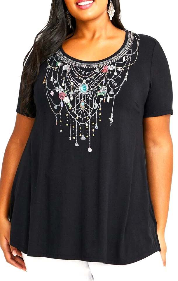 TS Top Taking Shape Plus Sz M / 18 - 20 Utopia Tunic Light Knit L/s RP