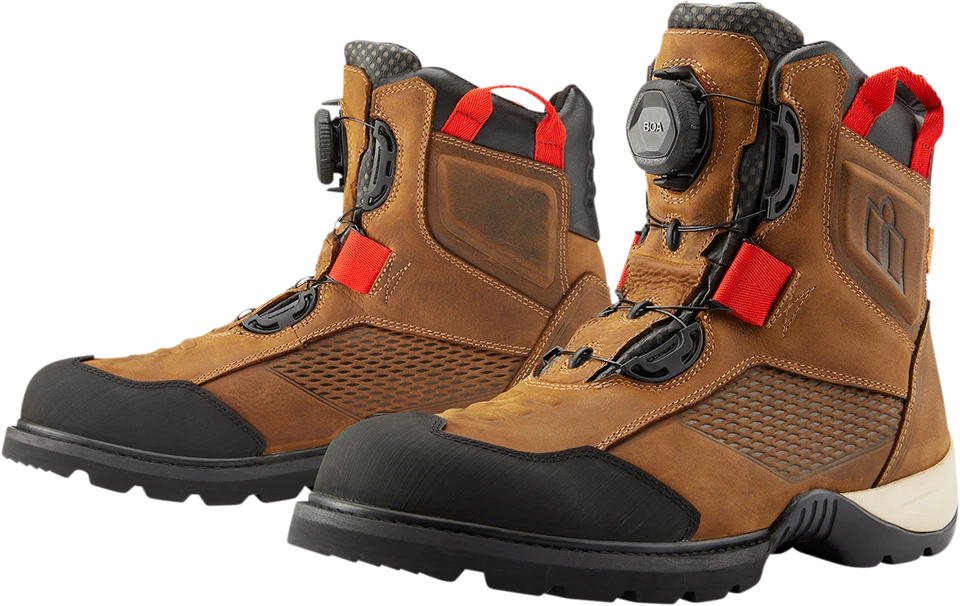 ICON Stormhawk Short Motorcycle Boot BROWN Foto 1 de 1