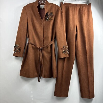 Abrigo Pantalones Vintage John Meyer Of Norwich Para Mujer 2 Piezas Otoño Artístico Talla 8 Foto 1 de 4