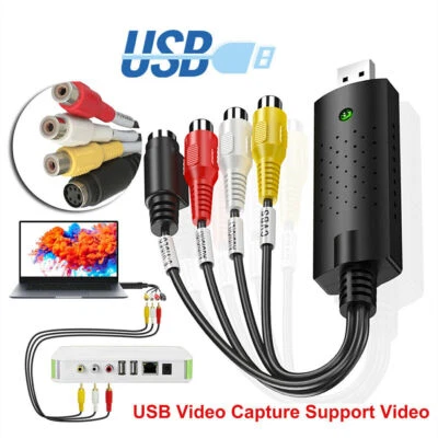 USB 2.0 Audio Video VHS VCR to DVD Converter Capture Card Adapter Digital Format - Image 1 of 4