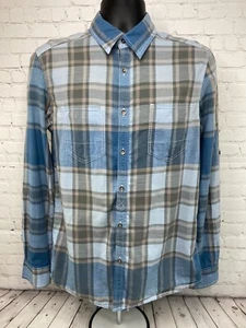 Kenneth Cole Mens Button Down Plaid Shirt Size Medium - Picture 1 of 8