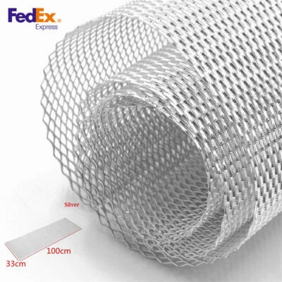 Silver Rhombus Aluminium Racing Grille Mesh Vent Car Tuning Grill 0.31×0.63" USA Foto 1 de 4