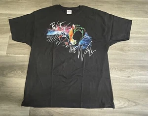 Vintage Pink Floyd Shirt Mens 2XL Black The Wall Tour Concert Album Logo Tee Y2K - Picture 1 of 4