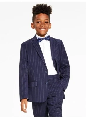 Nuevo con etiquetas Tommy Hilfiger Niños Grandes Elastizado Tiza Rayas Traje Chaqueta 16R Chaqueta $125 Foto 1 de 4