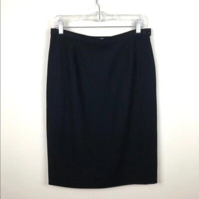 Giorgio Armani Vintage Black Wool Skirt 46 10 90's - Image 1 of 4