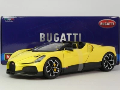 BBurago Burago Bugatti W16 Mistral Jaune 2023 1/18 18-11051 - Photo 1/4