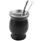 -Wall Stainless Yerba Gourd Mate Tea Set Coffee Water Mate Tea Cup With Spoon St