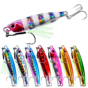 Metal Jig Lure Shore Casting Cucchiaio Jigging Bass Attrezzatura da Pesca in Acqua Salata 10g-60g - Foto 1 di 27