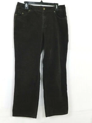 Liz Claiborne Audra Womens Corduroy Pants Size 14 Brown Bootcut - Image 1 of 4