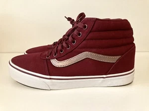 Prendas para el torso alto Vans rojo sombra para mujer talla 10 (furgonetas clásicas, limpias, patines) - Imagen 1 de 5