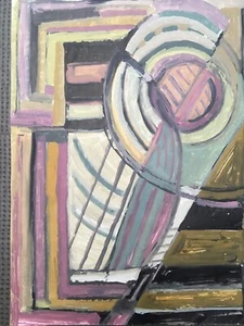 Sehr schönes Gemälde Nikolaus Issajew Gouache auf abstraktem Papier signiert + Stempel - Bild 1 von 10