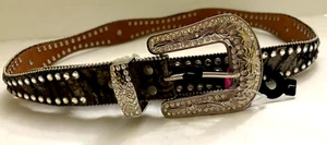 Mossy Oak Blazin Roxx Western Belt Womens Sz L 47 In  Rhinestones Crystals NWT - Picture 1 of 16
