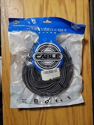 Cable divisor en Y de audio, cable RCA Y con cable de ruptura trenzado de nailon 3,5 mm 50 pies Foto 1 de 2