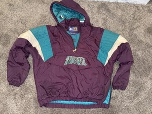 Vintage Starter L Anaheim Mighty Ducks Pullover Puffer Jacket EUC 90s Rare! - Picture 1 of 9