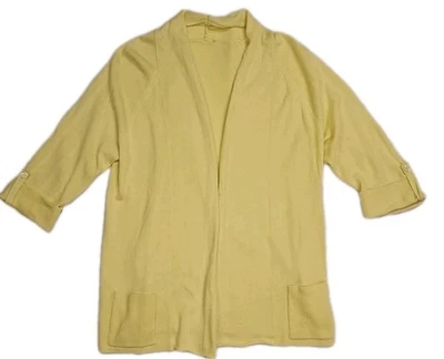 Cárdigan Chicos Abierto Bolsillos Delanteros Manga 3/4 Amarillo Talla 2 Foto 1 de 4