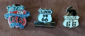Posten Route 66 Label Pins: Joliet, Lexington, Staunton Illinois (Rabbit Ranch) - Bild 1 von 1