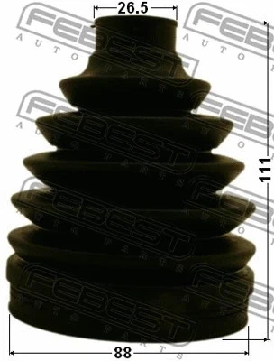 Febest 2006-2018 Renault Megane Bota Exterior CV Kit Junta 88x111x26.5 0117P-ZNR Foto 1 de 2